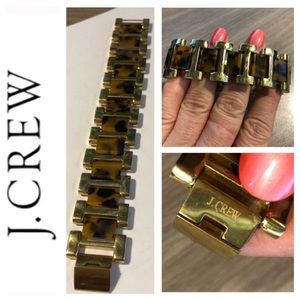J. CREW Gold Link & Tortoise Bracelet